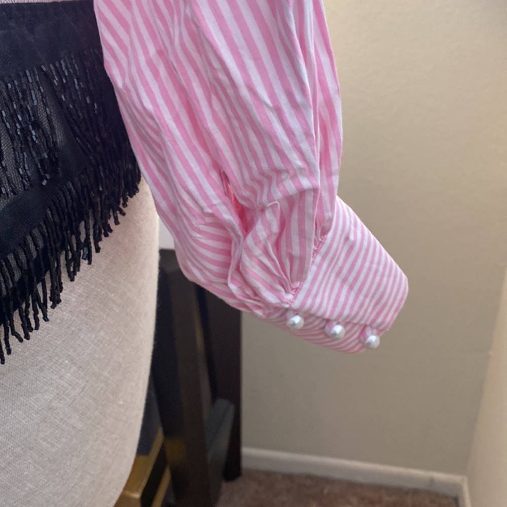 Pink stripped top - Picture 4 of 4